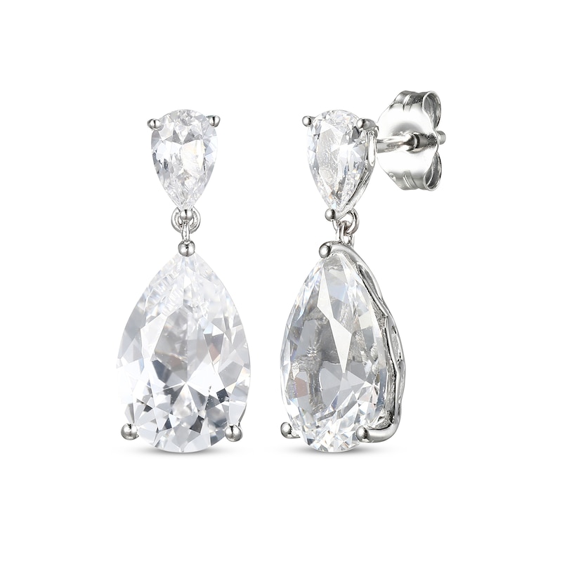 Sterling Silver & Swarovski Crystal Custom Birthstone Dangle Earrings Two ($29)