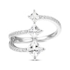 Thumbnail Image 3 of Square-Cut White Lab-Created Sapphire Three-Stone Ring Sterling Silver