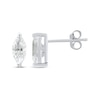 Thumbnail Image 1 of Marquise-Cut White Lab-Created Sapphire Solitaire Stud Earrings Sterling Silver