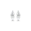 Thumbnail Image 2 of Marquise-Cut White Lab-Created Sapphire Solitaire Stud Earrings Sterling Silver