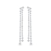 Thumbnail Image 2 of White Lab-Created Sapphire Double Strand Drop Earrings Sterling Silver