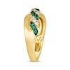Thumbnail Image 2 of Le Vian Emerald & Diamond Crossover Twist Ring 1/5 ct tw 14K Honey Gold