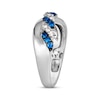 Thumbnail Image 2 of Le Vian Blue Sapphire & Diamond Crossover Twist Ring 1/5 ct tw 14K Vanilla Gold