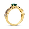 Thumbnail Image 3 of Le Vian Venetian Mosaic Emerald Ring 5/8 ct tw Diamonds 14K Honey Gold