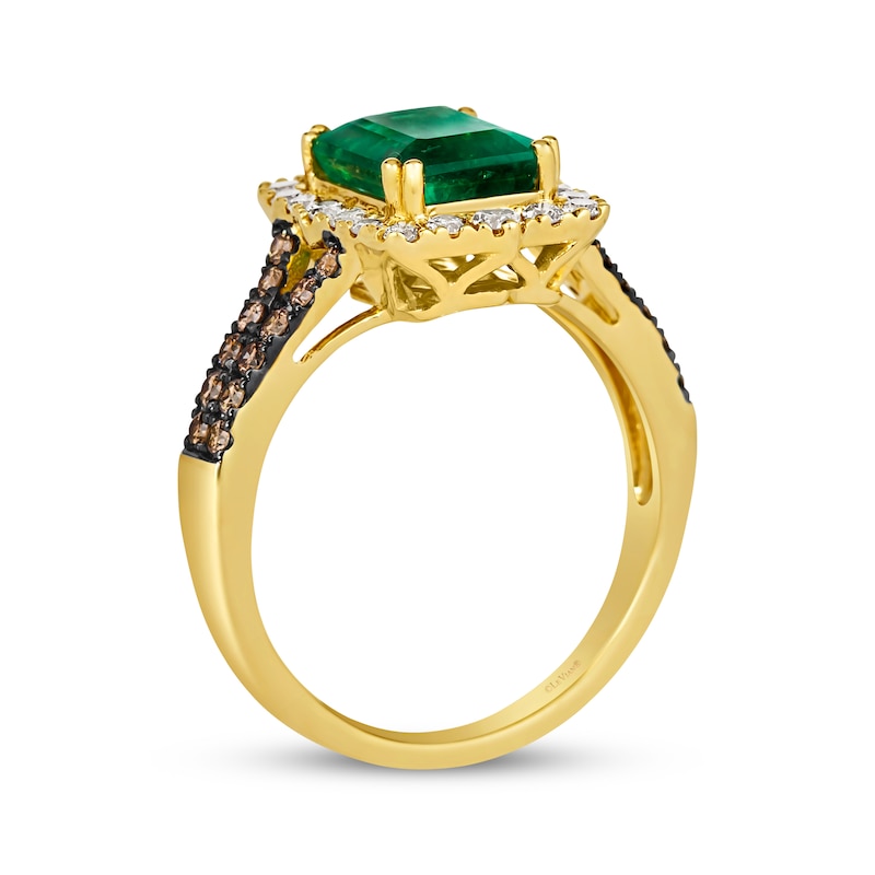 Main Image 3 of Le Vian Emerald Ring 1/2 ct tw Diamonds 14K Honey Gold