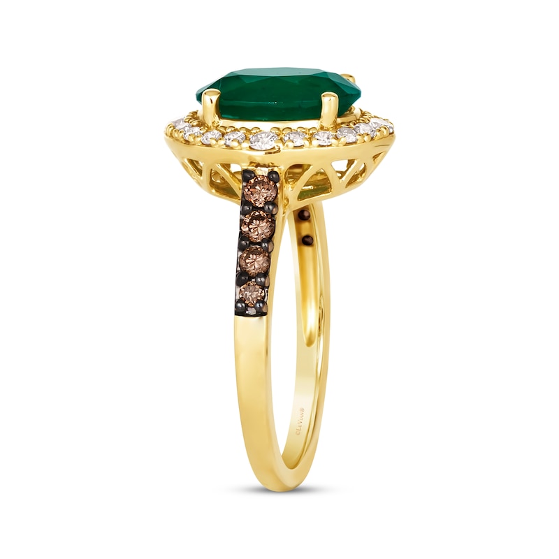 Main Image 2 of Le Vian Emerald Ring 3/8 ct tw Diamonds 14K Honey Gold