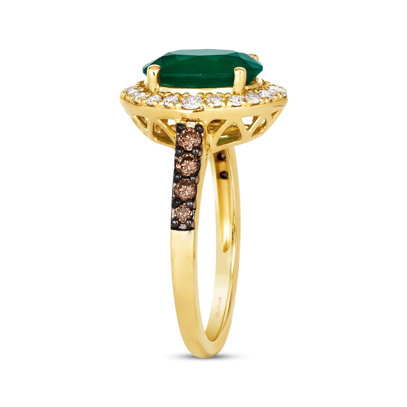 Le Vian Emerald Ring 3/8 ct tw Diamonds 14K Honey Gold