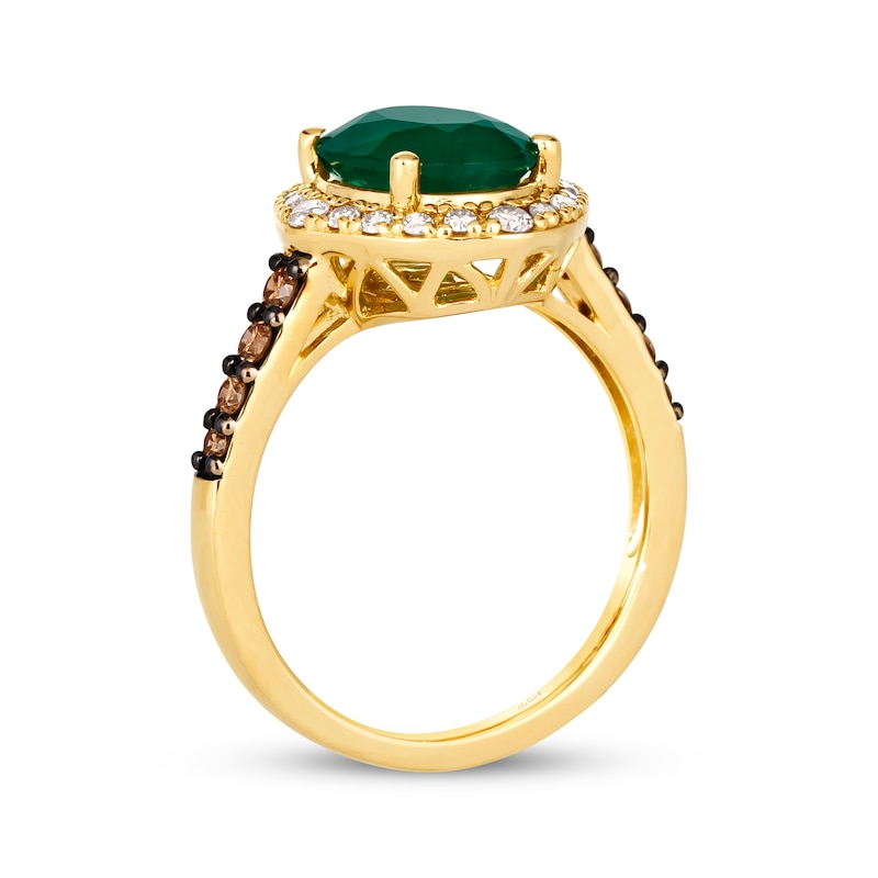 Main Image 3 of Le Vian Emerald Ring 3/8 ct tw Diamonds 14K Honey Gold