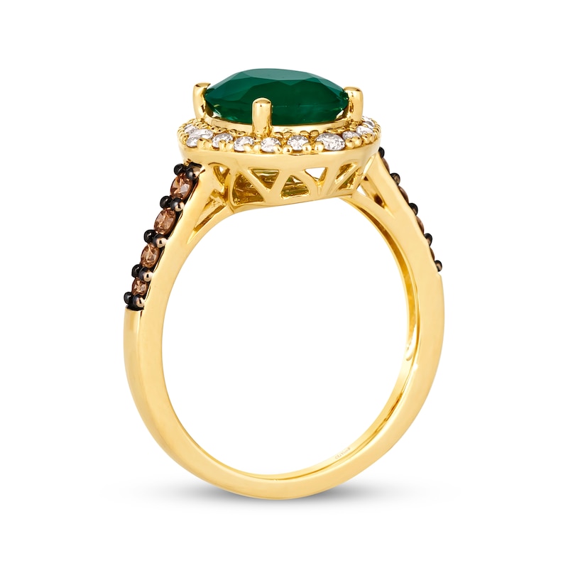 Le Vian Emerald Ring 3/8 ct tw Diamonds 14K Honey Gold