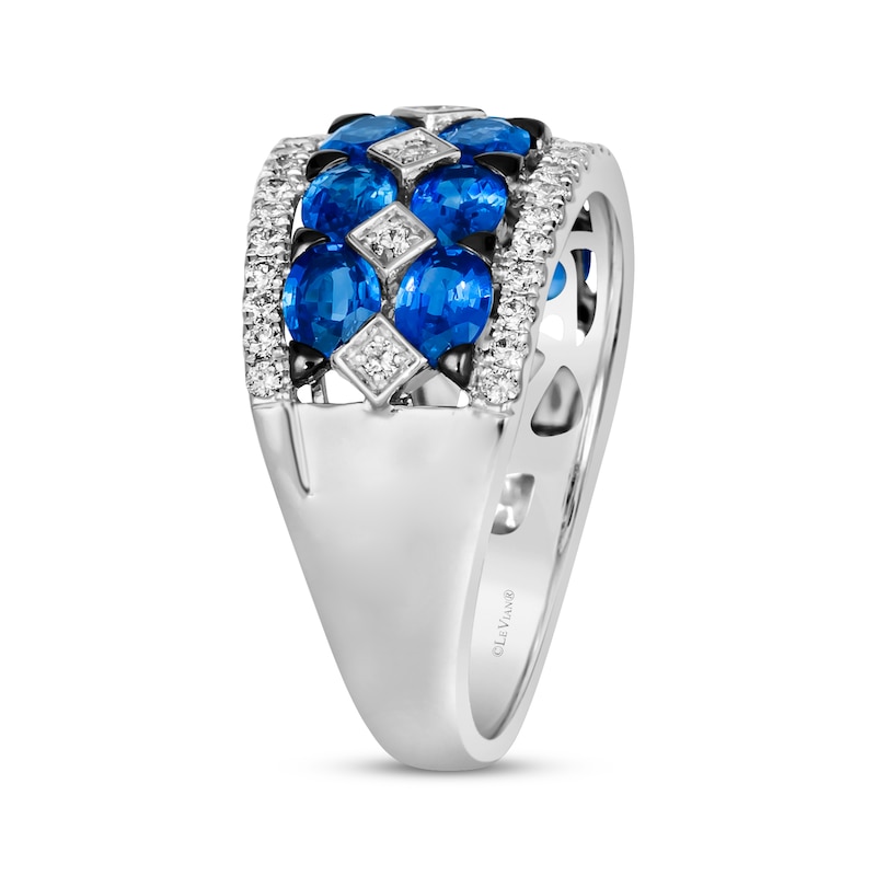 Le Vian Sapphire Ring 1/3 ct tw Diamonds Platinum