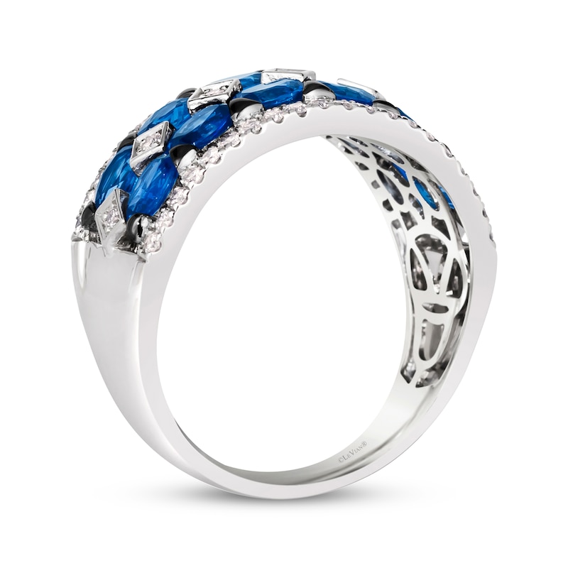 Main Image 3 of Le Vian Sapphire Ring 1/3 ct tw Diamonds Platinum