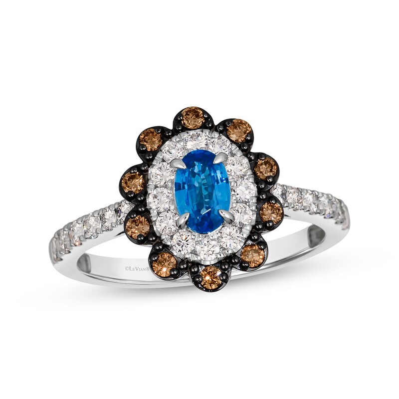 Main Image 1 of Le Vian Sapphire Ring 5/8 ct tw Diamonds Platinum