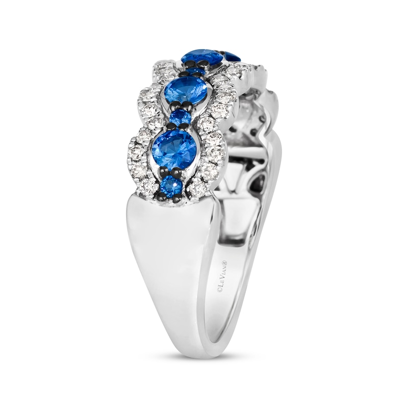 Main Image 2 of Le Vian Blue Sapphire Ring 1/3 ct tw Diamonds 14K Vanilla Gold