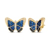 Thumbnail Image 0 of Le Vian Garden Party Blue Sapphire & Diamond Butterfly Earrings 1/4 ct tw 14K Honey Gold