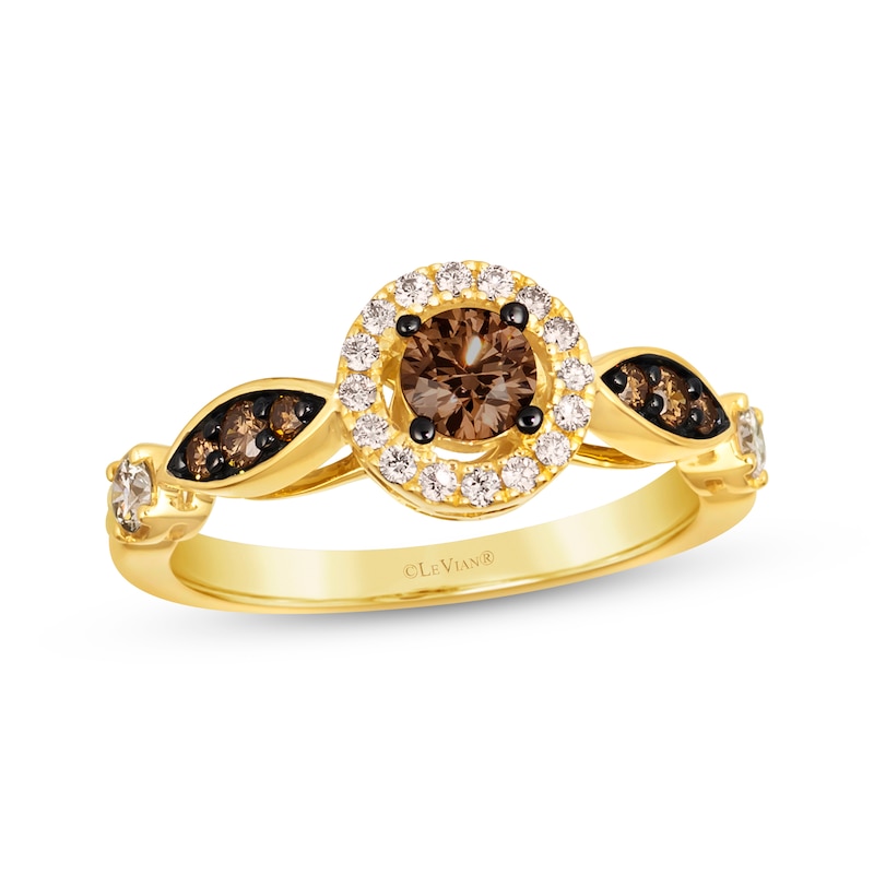 Main Image 1 of Le Vian Venetian Mosaic Diamond Ring 3/8 ct tw 14K Honey Gold