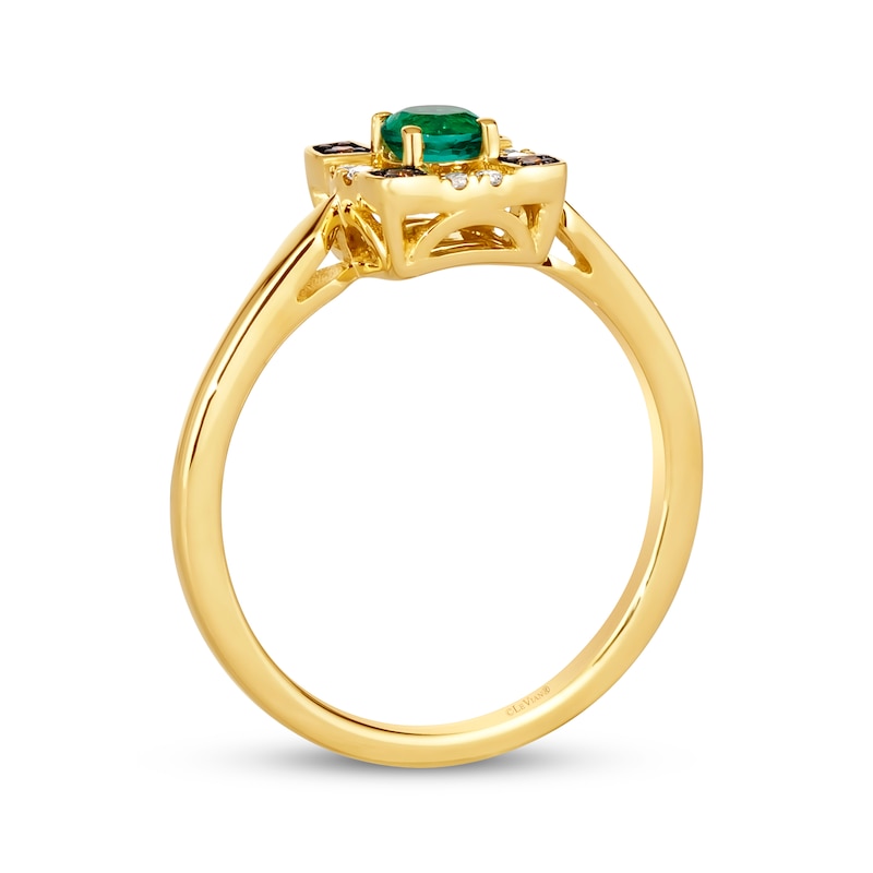 Main Image 3 of Le Vian Emerald Ring 1/15 ct tw Diamonds 14K Honey Gold
