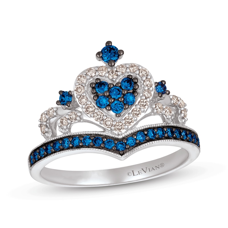 Main Image 1 of Le Vian Sapphire Royalty Tiara Ring 1/5 ct tw Diamonds 14K Vanilla Gold - Size 7