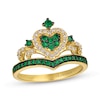 Thumbnail Image 1 of Le Vian Emerald Royalty Tiara Ring 1/5 ct tw Diamonds 14K Honey Gold - Size 7