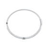 Thumbnail Image 2 of Emerald-Cut Lab-Created Emerald & White Lab-Created Sapphire Bangle Bracelet Sterling Silver