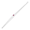 Thumbnail Image 2 of Emerald-Cut Lab-Created Ruby Double Strand Bracelet Sterling Silver 7.5&quot;