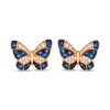 Thumbnail Image 2 of Le Vian Garden Party Sapphire Butterfly Earrings 1/4 ct tw Diamonds 14K Strawberry Gold