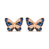 Thumbnail Image 1 of Le Vian Garden Party Sapphire Butterfly Earrings 1/4 ct tw Diamonds 14K Strawberry Gold