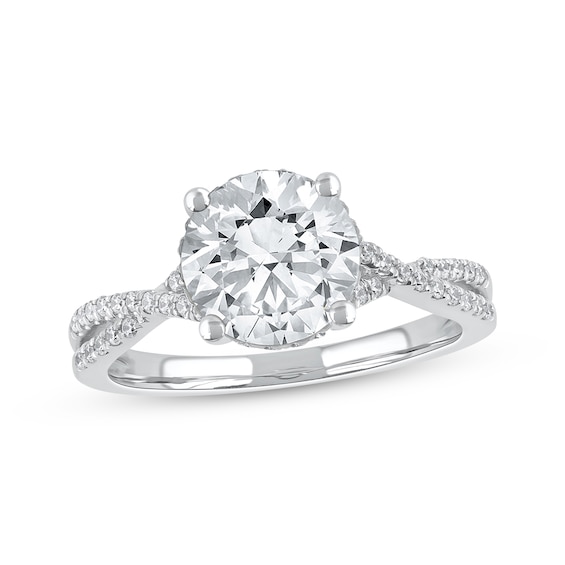 Now + Forever Lab-Grown Diamonds Round-Cut Engagement Ring 2-1/4 ct tw 14K White Gold
