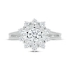 Thumbnail Image 4 of White Lab-Created Sapphire Sunburst Ring Sterling Silver