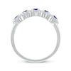 Thumbnail Image 3 of Blue & White Lab-Created Sapphire Five-Stone Ring Sterling Silver