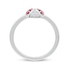 Thumbnail Image 3 of Lab-Created Ruby & White Lab-Created Sapphire Ladybug Ring Sterling Silver