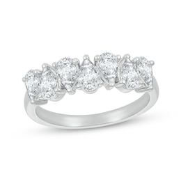 Pear-Shaped White Lab-Created Sapphire Ring Sterling Silver
