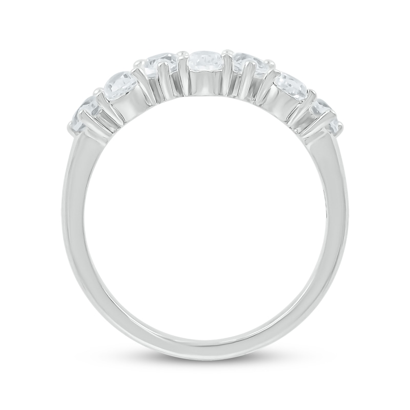 Main Image 3 of Pear-Shaped White Lab-Created Sapphire Ring Sterling Silver