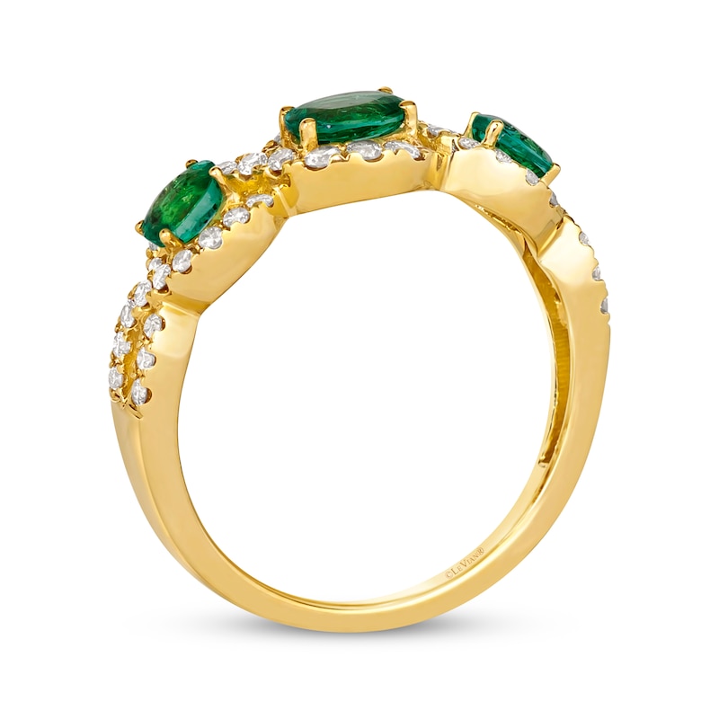 Le Vian Oval-Cut Emerald Ring 3/8 ct tw Diamonds 14K Honey Gold | Kay