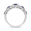 Thumbnail Image 3 of Blue Sapphire & Diamond Five-Stone Ring 3/8 ct tw 10K White Gold