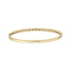 Thumbnail Image 3 of Square-Cut Emerald & Round-Cut Diamond Bangle Bracelet 5/8 ct tw 14K Yellow Gold
