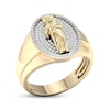 Thumbnail Image 2 of Men's Diamond Saint Jude Ring 3/8 ct tw 10K Yellow Gold
