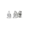 Thumbnail Image 1 of Pear-Shaped White Lab-Created Sapphire Solitaire Stud Earrings Sterling Silver