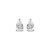 Thumbnail Image 2 of Pear-Shaped White Lab-Created Sapphire Solitaire Stud Earrings Sterling Silver