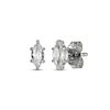 Thumbnail Image 1 of Marquise-Cut White Lab-Created Sapphire Solitaire Stud Earrings Sterling Silver
