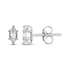 Thumbnail Image 3 of Marquise-Cut White Lab-Created Sapphire Solitaire Stud Earrings Sterling Silver