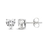 Thumbnail Image 3 of Heart-Shaped White Lab-Created Sapphire Solitaire Stud Earrings Sterling Silver