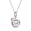 Thumbnail Image 3 of Lab-Created Ruby & Lab-Created Emerald Apple Necklace Sterling Silver 18&quot;