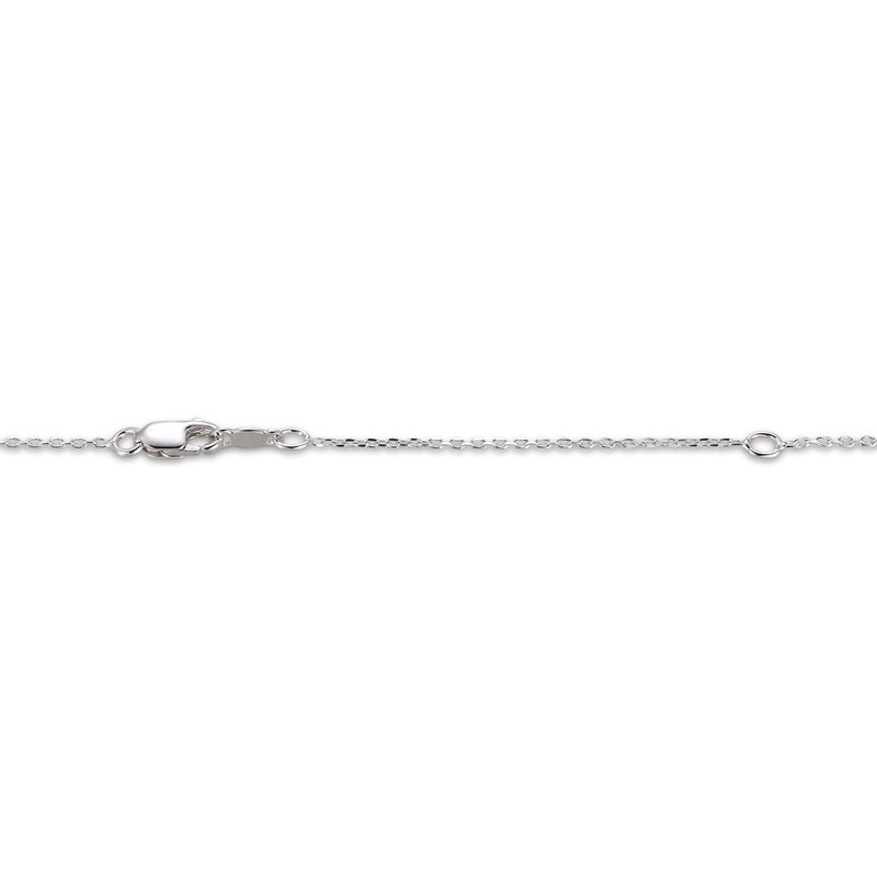 Main Image 4 of Lab-Created Ruby & Lab-Created Emerald Apple Necklace Sterling Silver 18&quot;