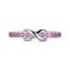 Thumbnail Image 3 of Pink Lab-Created Sapphire Infinity Ring Sterling Silver