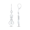 Thumbnail Image 0 of Pear, Marquise & Round-Cut White Lab-Created Sapphire Dangle Earrings Sterling Silver