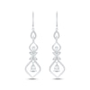 Thumbnail Image 1 of Pear, Marquise & Round-Cut White Lab-Created Sapphire Dangle Earrings Sterling Silver