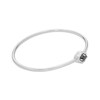 Thumbnail Image 2 of Oval-Cut Blue Lab-Created Sapphire & White Lab-Created Sapphire Flex Bangle Bracelet Sterling Silver