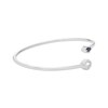 Thumbnail Image 4 of Oval-Cut Blue Lab-Created Sapphire & White Lab-Created Sapphire Flex Bangle Bracelet Sterling Silver