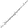 Thumbnail Image 2 of White Lab-Created Sapphire Cross Bracelet Sterling Silver 7&quot;
