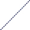 Thumbnail Image 2 of Blue & White Lab-Created Sapphire Line Bracelet Sterling Silver 7&quot;